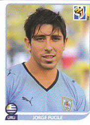 Jorge Fucile Uruguay samolepka Panini World Cup 2010 #75